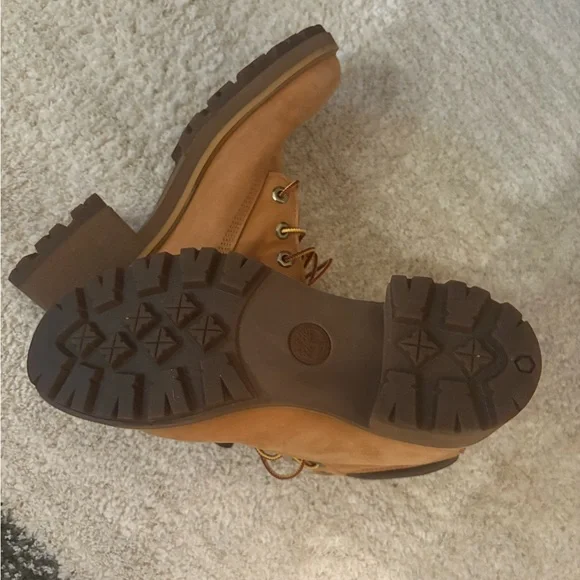 Timberland Heeled Kinsley Waterproof Boots In Wheat Size 8 - Picture 2 of 8